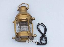 Antique Brass Anchor Electric Lantern 15