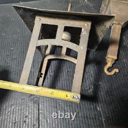 Antique Brass Arts Craft Pagoda Lantern Porch Light Hanging Foyer slag glass