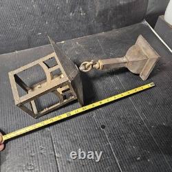 Antique Brass Arts Craft Pagoda Lantern Porch Light Hanging Foyer slag glass