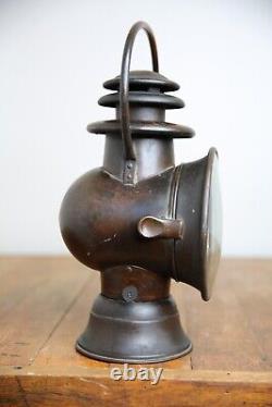 Antique Brass Automobile Lantern Car Headlamp Oil Lamp glass jewel accessory