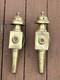 Antique Brass Carriage Oil Lamp vintage lantern pair early 19th Century