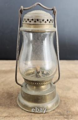 Antique Brass Dietz BOY Lamp Lantern Unusual Unmarked Model