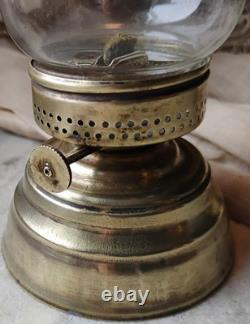 Antique Brass Dietz Convex Skater's Kerosene Lantern 7.5