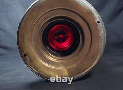 Antique Brass Dietz Dark Deck Lantern Red Kopp Globe Exc. Cond