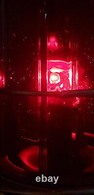 Antique Brass Dietz Dark Deck Lantern Red Kopp Globe Exc. Cond