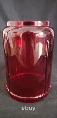 Antique Brass Dietz Dark Deck Lantern Red Kopp Globe Exc. Cond