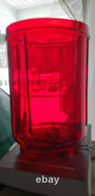 Antique Brass Dietz Dark Deck Lantern Red Kopp Globe Exc. Cond