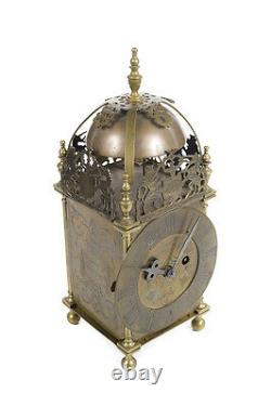 Antique Brass Fuse Lantern Clock Smeaton ad Londini 1727 England