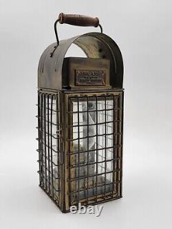 Antique Brass Lantern Junk Light Oil Great Britain Maritime light #2147. VG Cond
