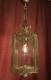 Antique Brass Lantern Solid Ceiling One Lamp Chandelier Cut Glass &Oslash; 9