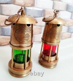 Antique Brass Minor Lamp Vintage Nautical Ship Boat Light Lantern 4 Unit