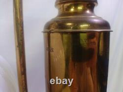 Antique Brass Oil Student Desk Lamp Kleemann Burner Milk Glass Electrified