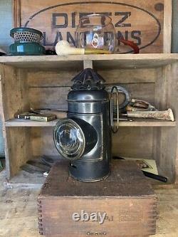 Antique Brass Perko Dark Lantern/Marine Signal Lantern-Mint-Leak Tested & Works