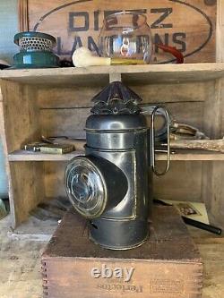 Antique Brass Perko Dark Lantern/Marine Signal Lantern-Mint-Leak Tested & Works