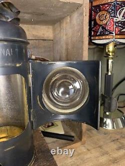 Antique Brass Perko Dark Lantern/Marine Signal Lantern-Mint-Leak Tested & Works