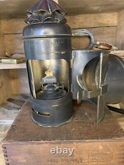 Antique Brass Perko Dark Lantern/Marine Signal Lantern-Mint-Leak Tested & Works