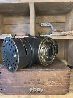 Antique Brass Perko Dark Lantern/Marine Signal Lantern-Mint-Leak Tested & Works