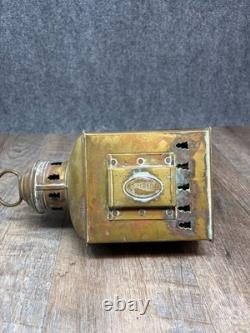 Antique Brass Perko Ship Marine Nautical De-lite Red Green Light Lantern Patina