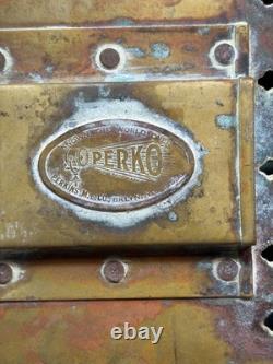 Antique Brass Perko Ship Marine Nautical De-lite Red Green Light Lantern Patina