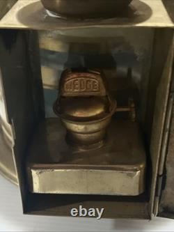 Antique Brass Sestrel Navigation Binnacle gimbal with Compass and Lantern Box