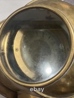 Antique Brass Sestrel Navigation Binnacle gimbal with Compass and Lantern Box
