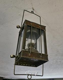 Antique Brass Ship Oil Lantern Nautical Ship Light? 21 Tall