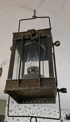 Antique Brass Ship Oil Lantern Nautical Ship Light? 21 Tall