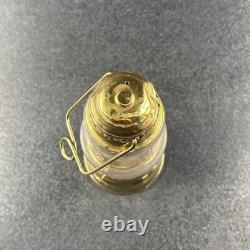 Antique Brass Skater's Lantern Kerosene Oil Lamp Hurricane Globe 19th Century