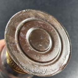 Antique Brass Skater's Lantern Kerosene Oil Lamp Hurricane Globe 19th Century