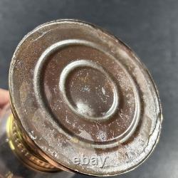 Antique Brass Skater's Lantern Kerosene Oil Lamp Hurricane Globe 19th Century