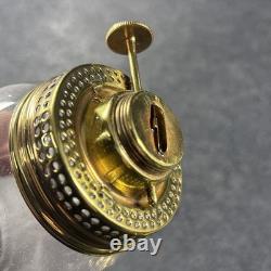 Antique Brass Skater's Lantern Kerosene Oil Lamp Hurricane Globe 19th Century