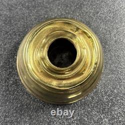 Antique Brass Skater's Lantern Kerosene Oil Lamp Hurricane Globe 19th Century