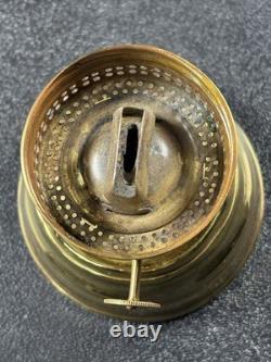 Antique Brass Skater's Lantern Kerosene Oil Lamp Hurricane Globe 19th Century