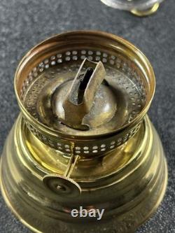 Antique Brass Skater's Lantern Kerosene Oil Lamp Hurricane Globe 19th Century