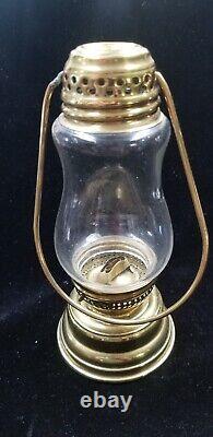 Antique Brass Skaters Kerosene Lantern/Lamp