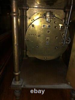 Antique Brass Striking Lantern Clock In Good Working Order