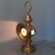 Antique Brass Table Lamp Vintage Car Lantern Electrified 1950