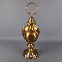 Antique Brass Table Lamp Vintage Car Lantern Electrified 1950