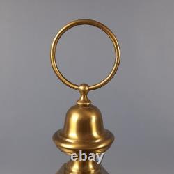 Antique Brass Table Lamp Vintage Car Lantern Electrified 1950