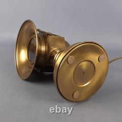 Antique Brass Table Lamp Vintage Car Lantern Electrified 1950