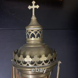 Antique Brass procession lantern lamp religious