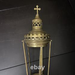 Antique Brass procession lantern lamp religious
