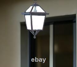 Antique Bronze Glass Hanging Lantern Light