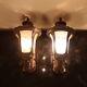 Antique Bronze Outdoor Wall Lamps Porch Lights Cathedral Glass Vintage 2005