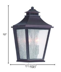 Antique Bronze Two Light Pocket Lantern Wall Light