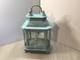 Antique Candle Lantern 8 sided Very Ornate w Cast Iron Feet 13 tall