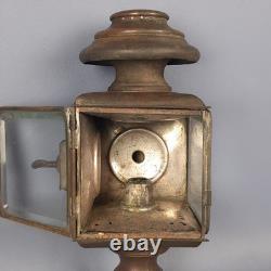 Antique Car Lanterns Rejna Zanardini Milan Iron Brass Glass Early'900