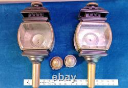 Antique Carriage Lanterns, Lights, Pair of