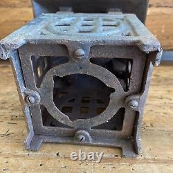 Antique Cast Iron Pagoda Garden Lantern Vintage Rustic Heavy Patina