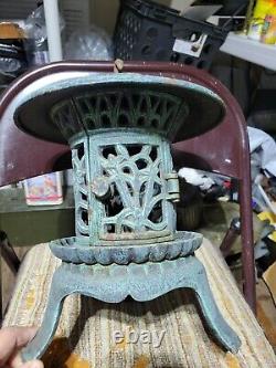 Antique Chinese Cast Iron 3 Legged Pagoda Garden Lantern Late 20th Century